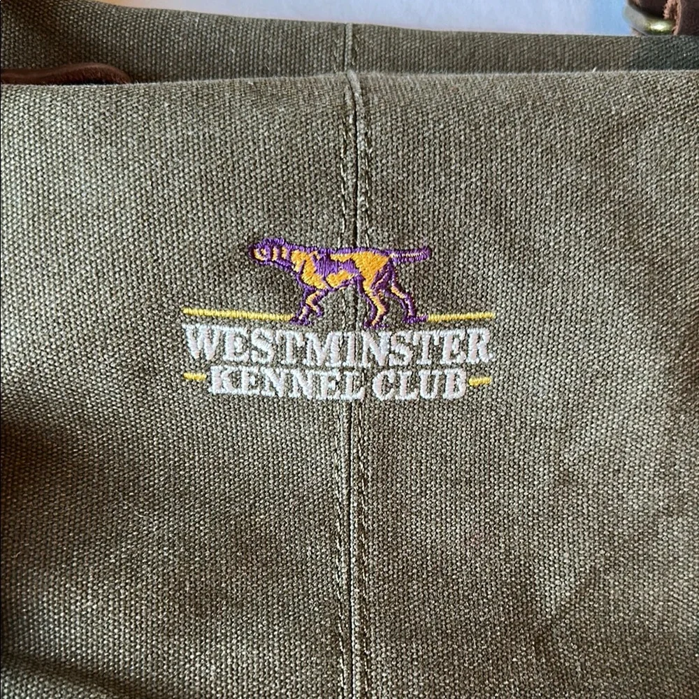 Westminster Kennel Club Olive Green Canvas Weekender Duffle Bag - Picture 2 of 6